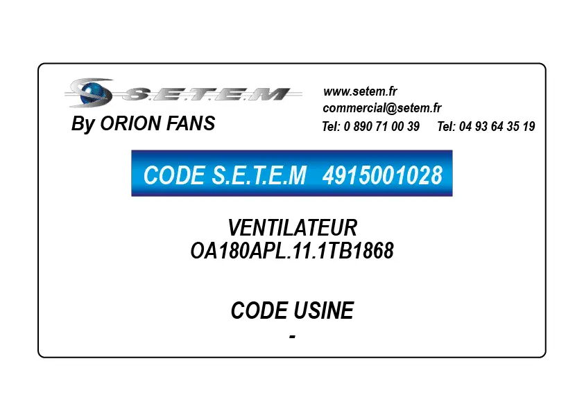 4915001028-VENTILATEUR ORION OA180APL.11.1TB1868