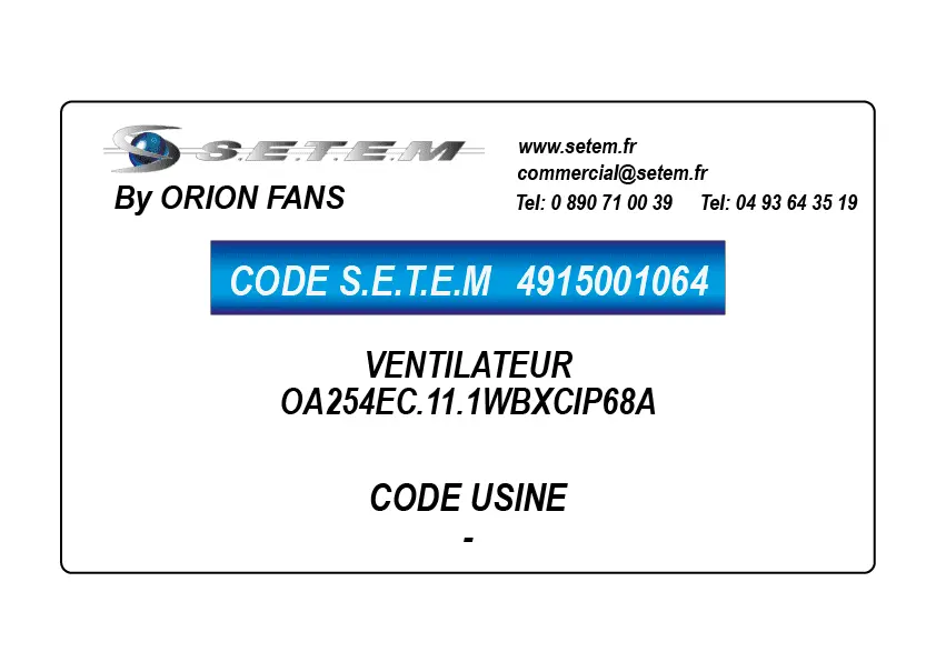 4915001064-VENTILATEUR ORION OA254EC.11.1WBXCIP68A