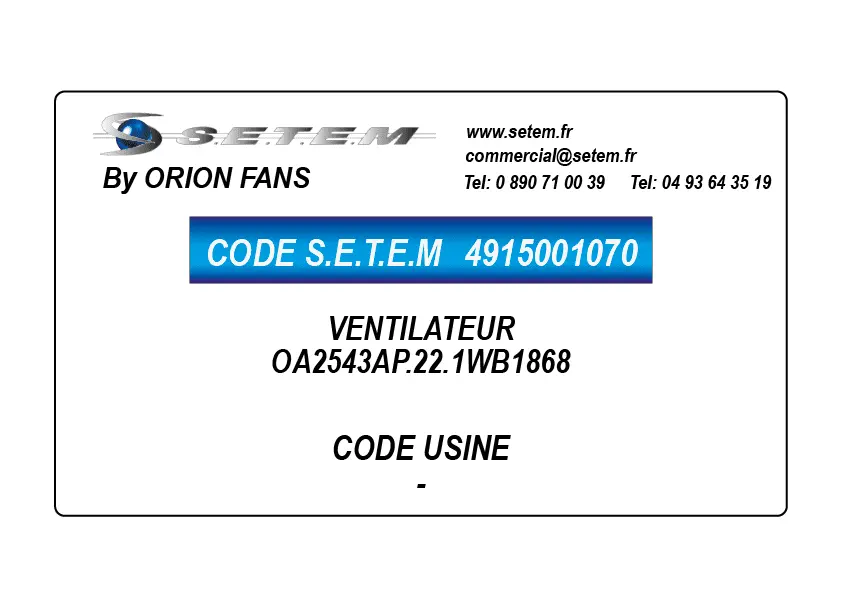 4915001070-VENTILATEUR ORION OA2543AP.22.1WB1868