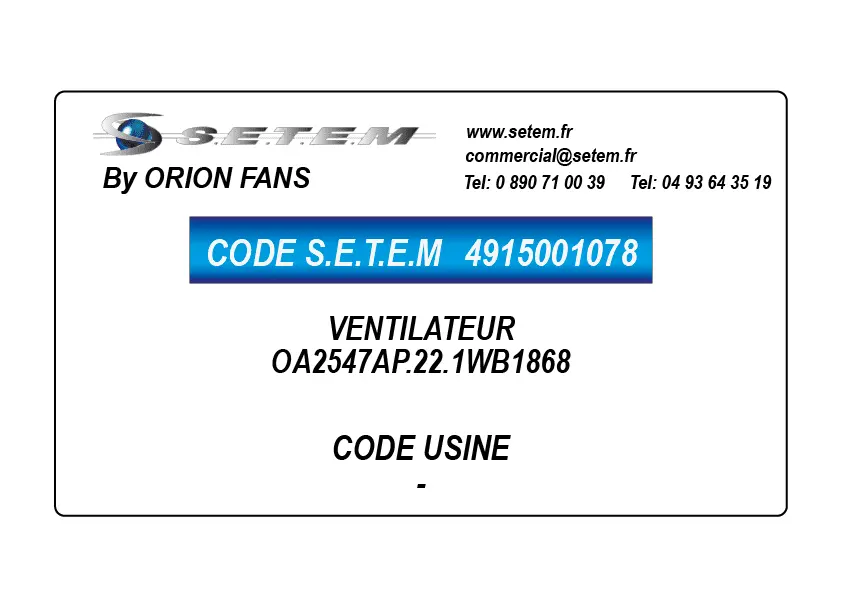 4915001078-VENTILATEUR ORION OA2547AP.22.1WB1868