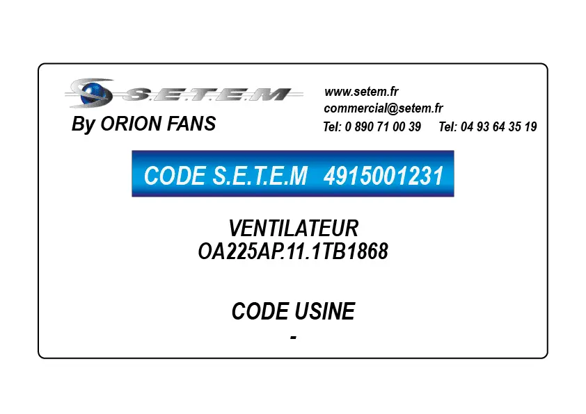 4915001231-VENTILATEUR ORION OA225AP.11.1TB1868