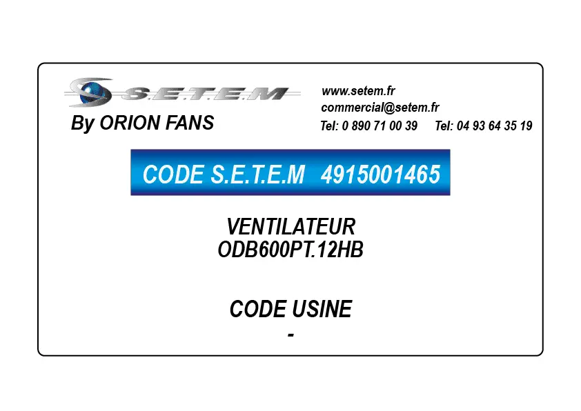 4915001465-VENTILATEUR ORION ODB600PT.12HB