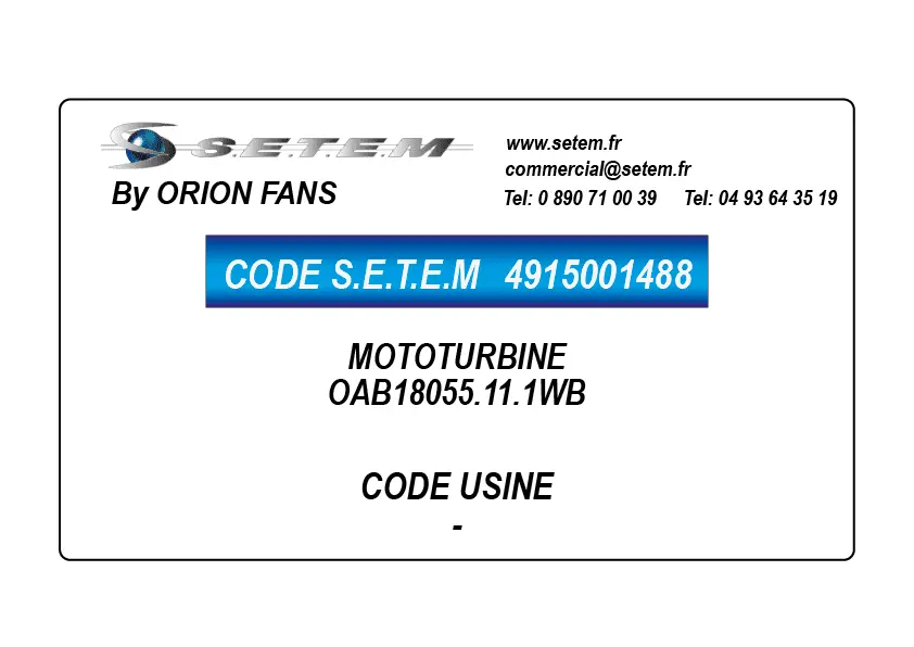 4915001488-MOTOTURBINE ORION OAB18055.11.1WB