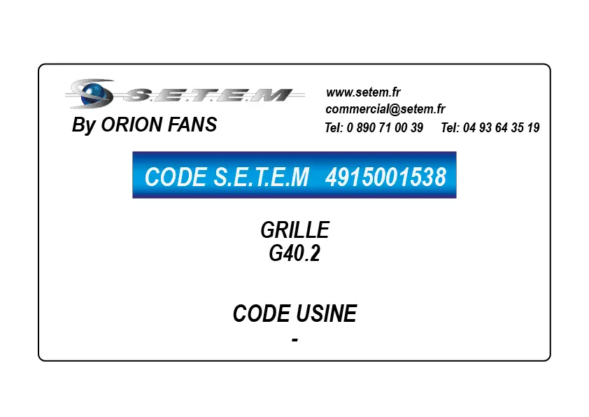 4915001538-GRILLE ORION G40.2