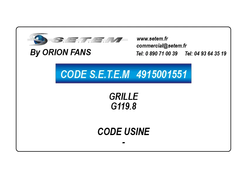 4915001551-GRILLE ORION G119.8