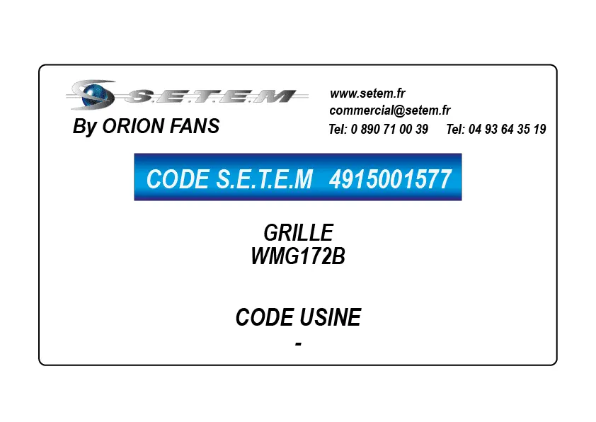 4915001577-GRILLE ORION WMG172B