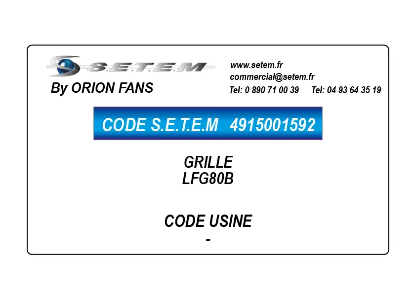 4915001592-GRILLE ORION LFG80B
