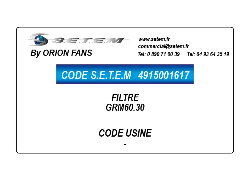 4915001617-FILTRE ORION GRM60.30
