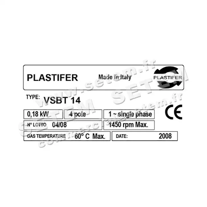 5179007052-TOURELLE PLASTIFER VSBT14PP 0.18KW 4P M230V 3