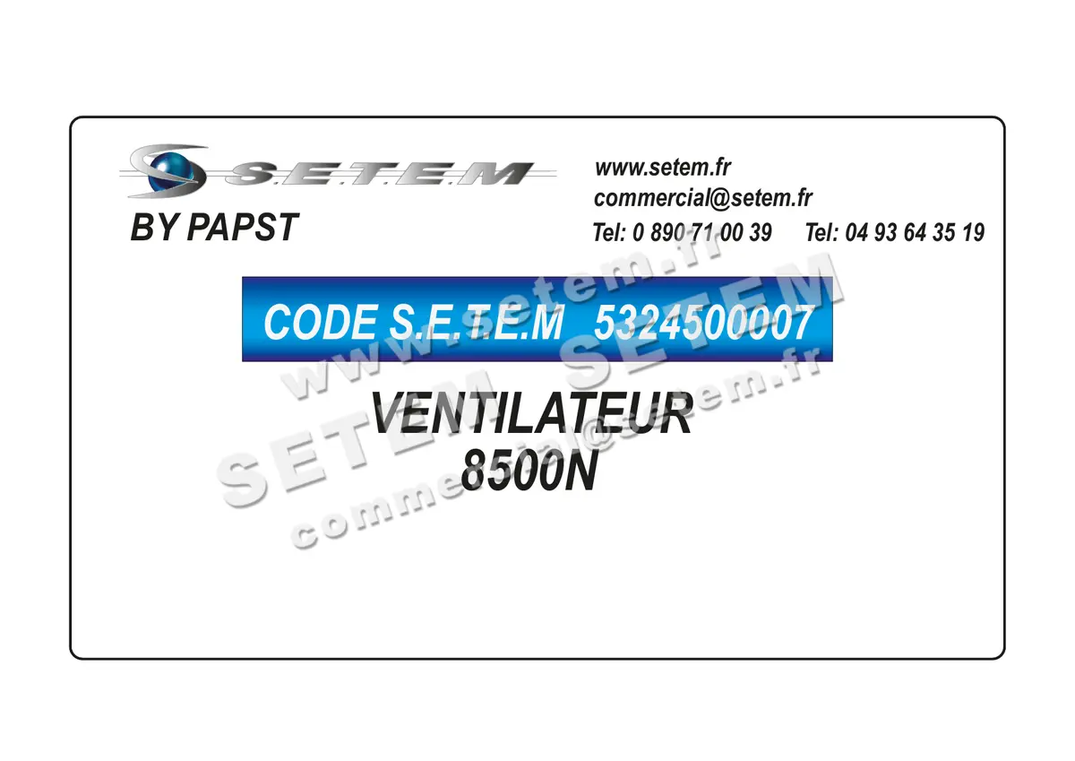 5324500007-VENTILATEUR PAPST 8500N