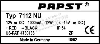 5324500694-VENTILATEUR PAPST 7112NU 5