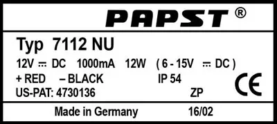 5324500694-VENTILATEUR PAPST 7112NU 4