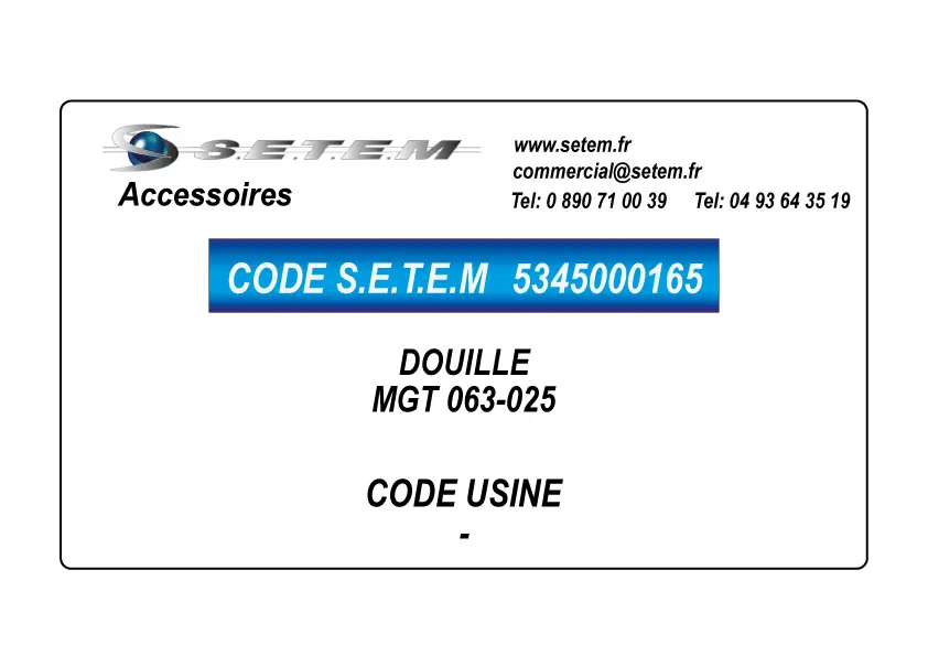 5345000165-DOUILLE MGT 063-025 2