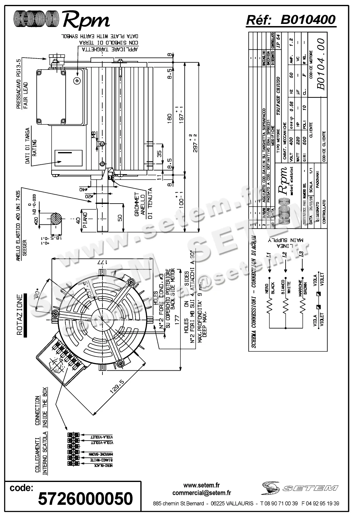 5726000050-MOTEUR RPM B010400