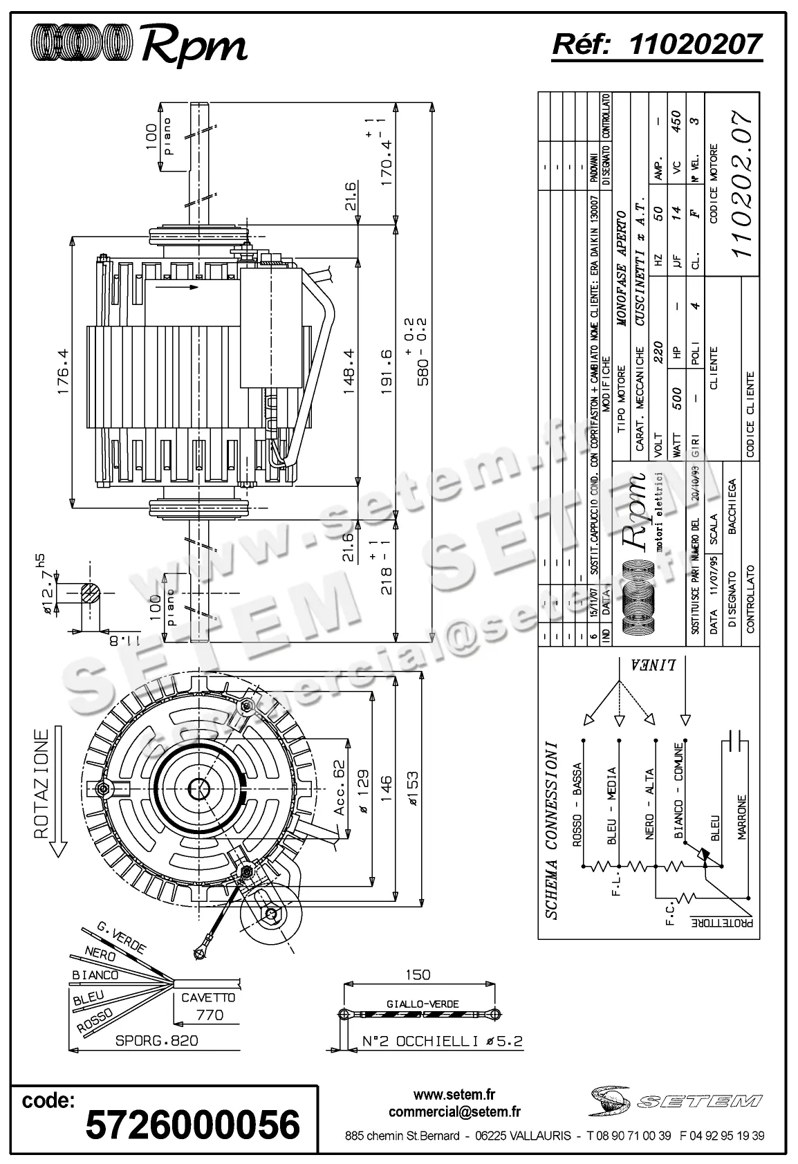 5726000056-MOTEUR RPM 11020207 "130007" 2