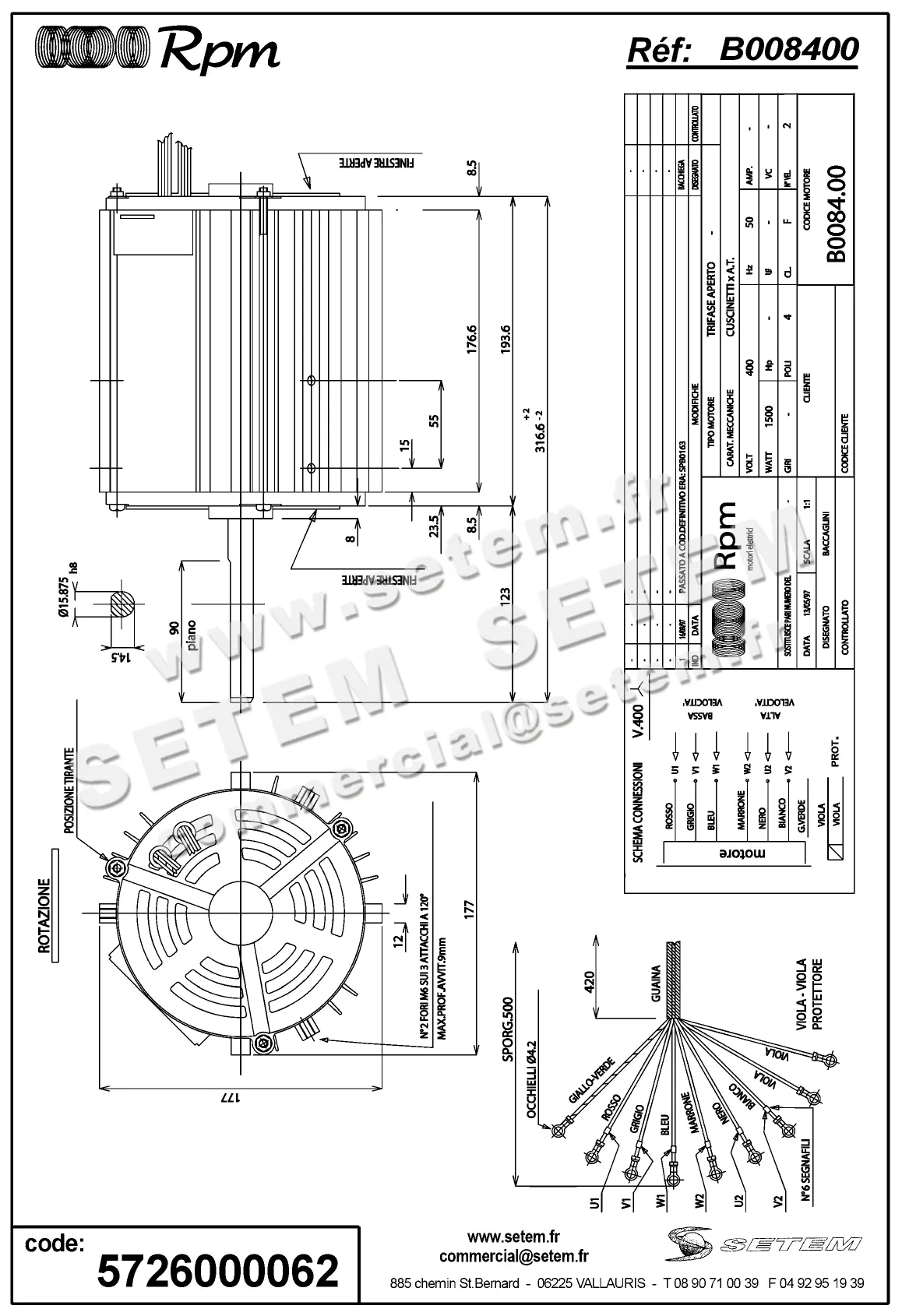 5726000062-MOTEUR RPM B008400 2