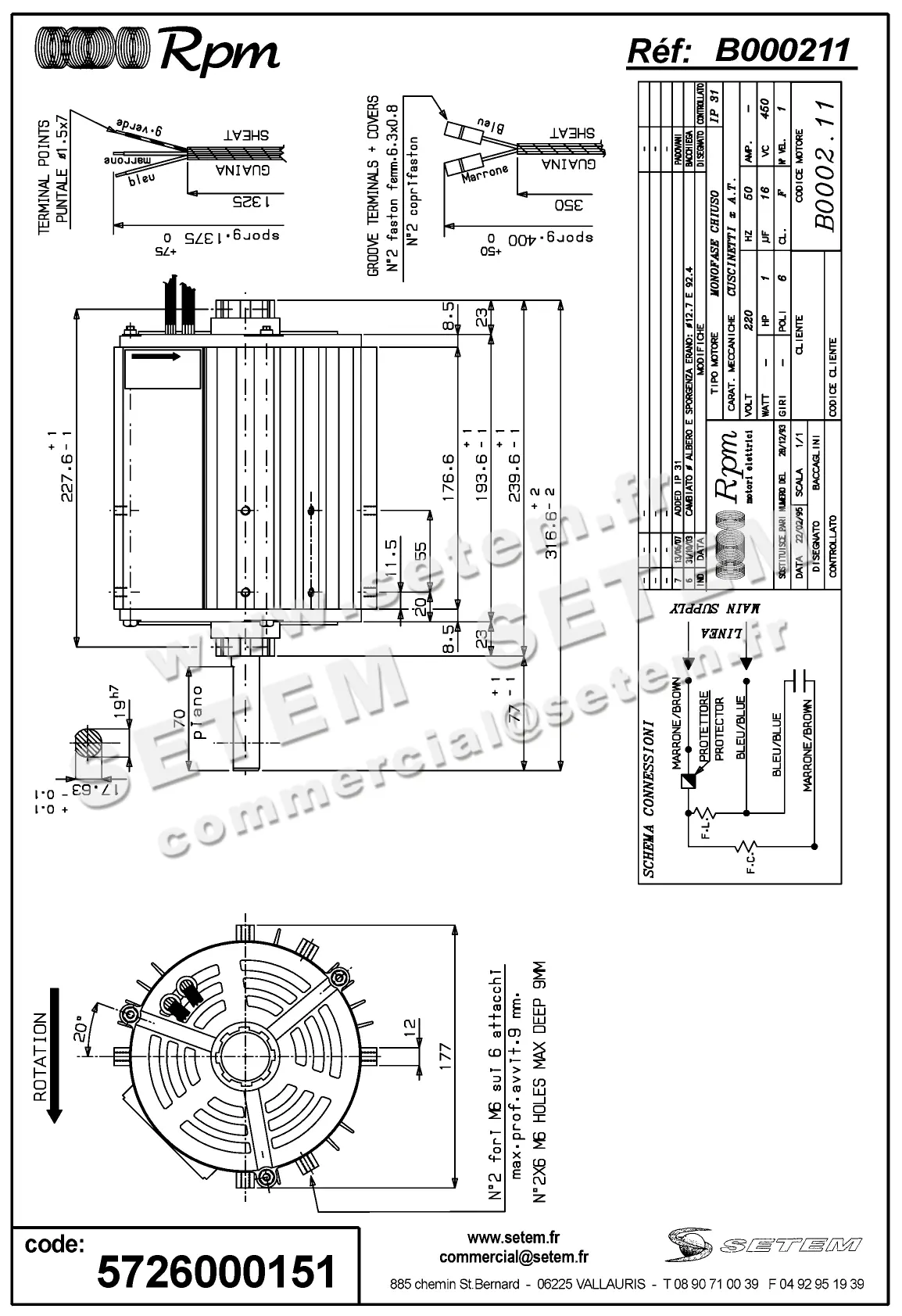 5726000151-MOTEUR RPM B000211 2