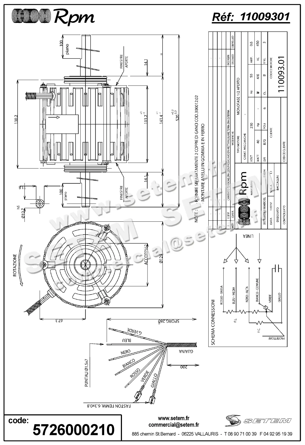 5726000210-MOTEUR RPM 11009301 2