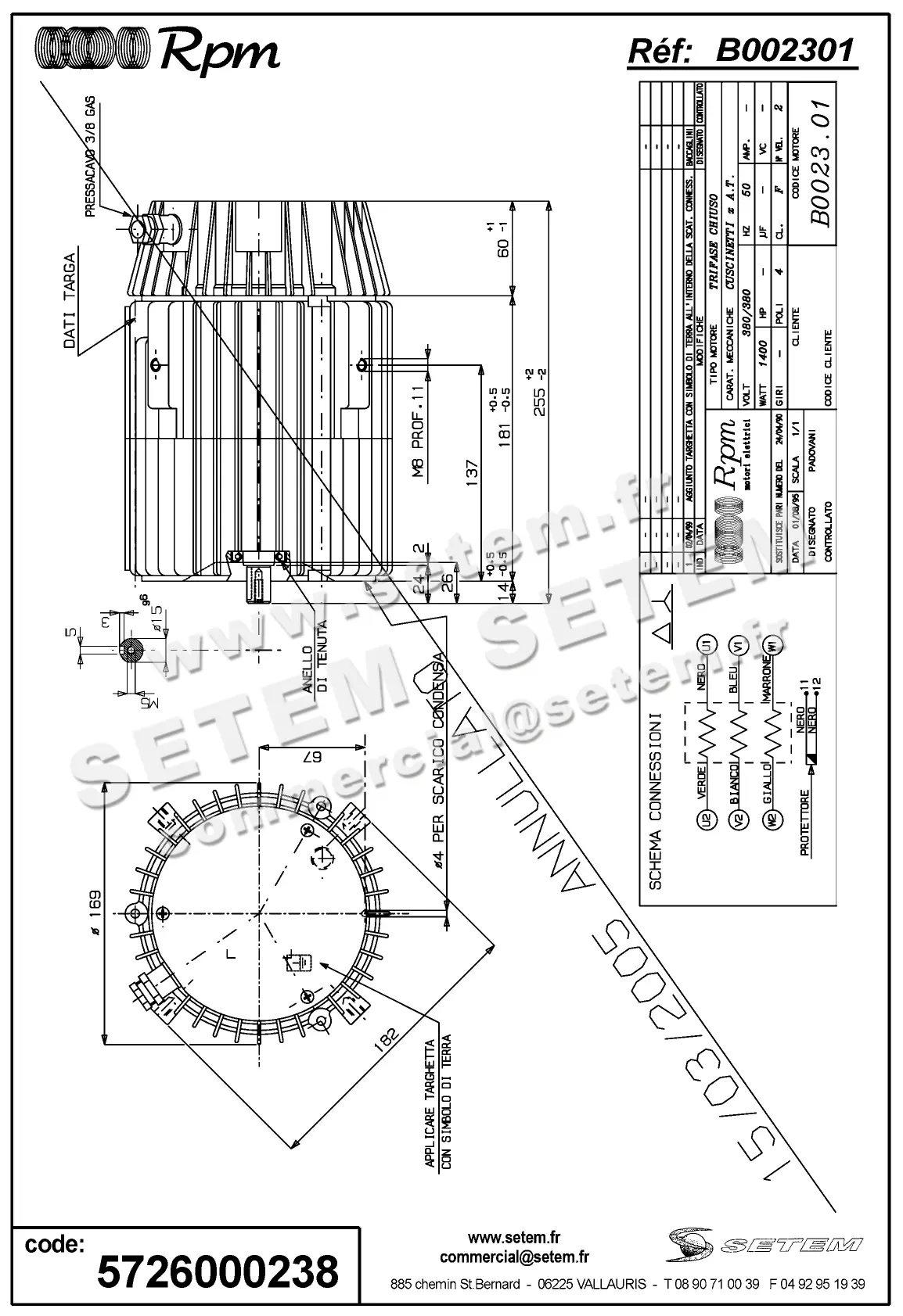 5726000238-MOTEUR RPM B002301