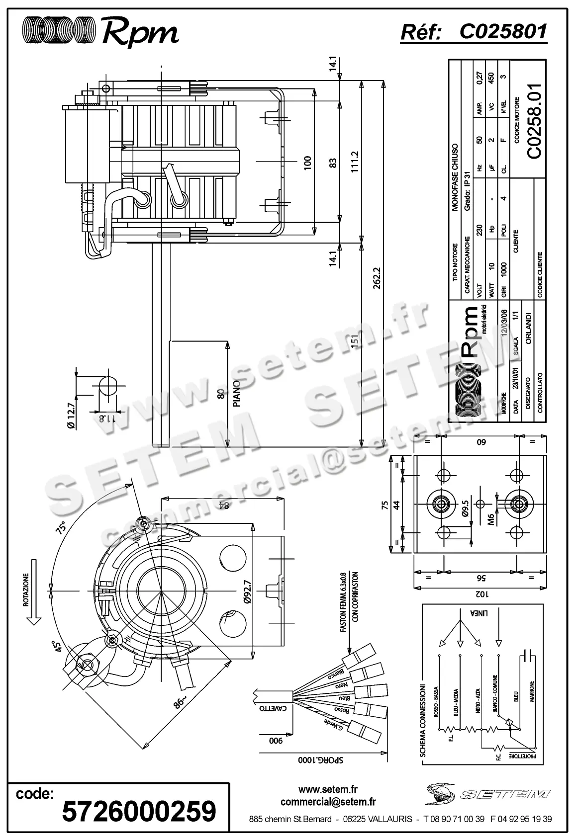 5726000259-MOTEUR RPM C025801 2