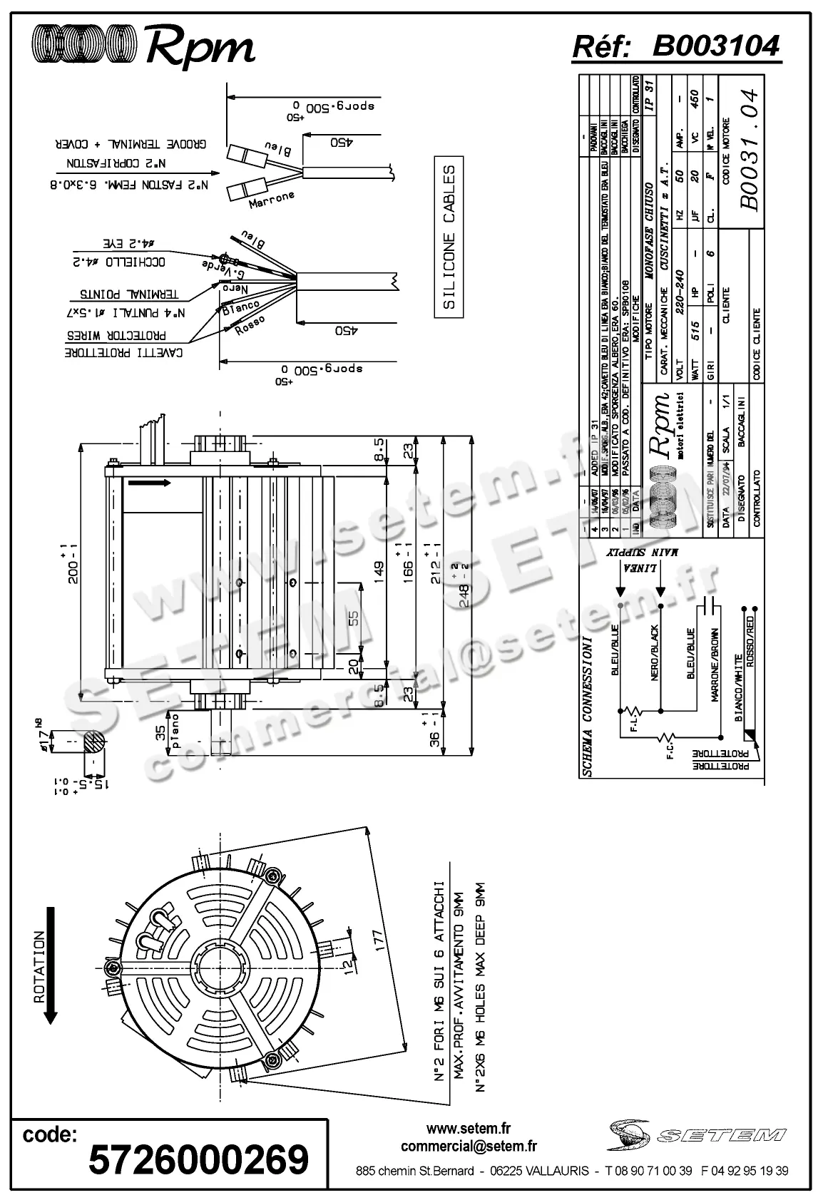 5726000269-MOTEUR RPM B003104 3