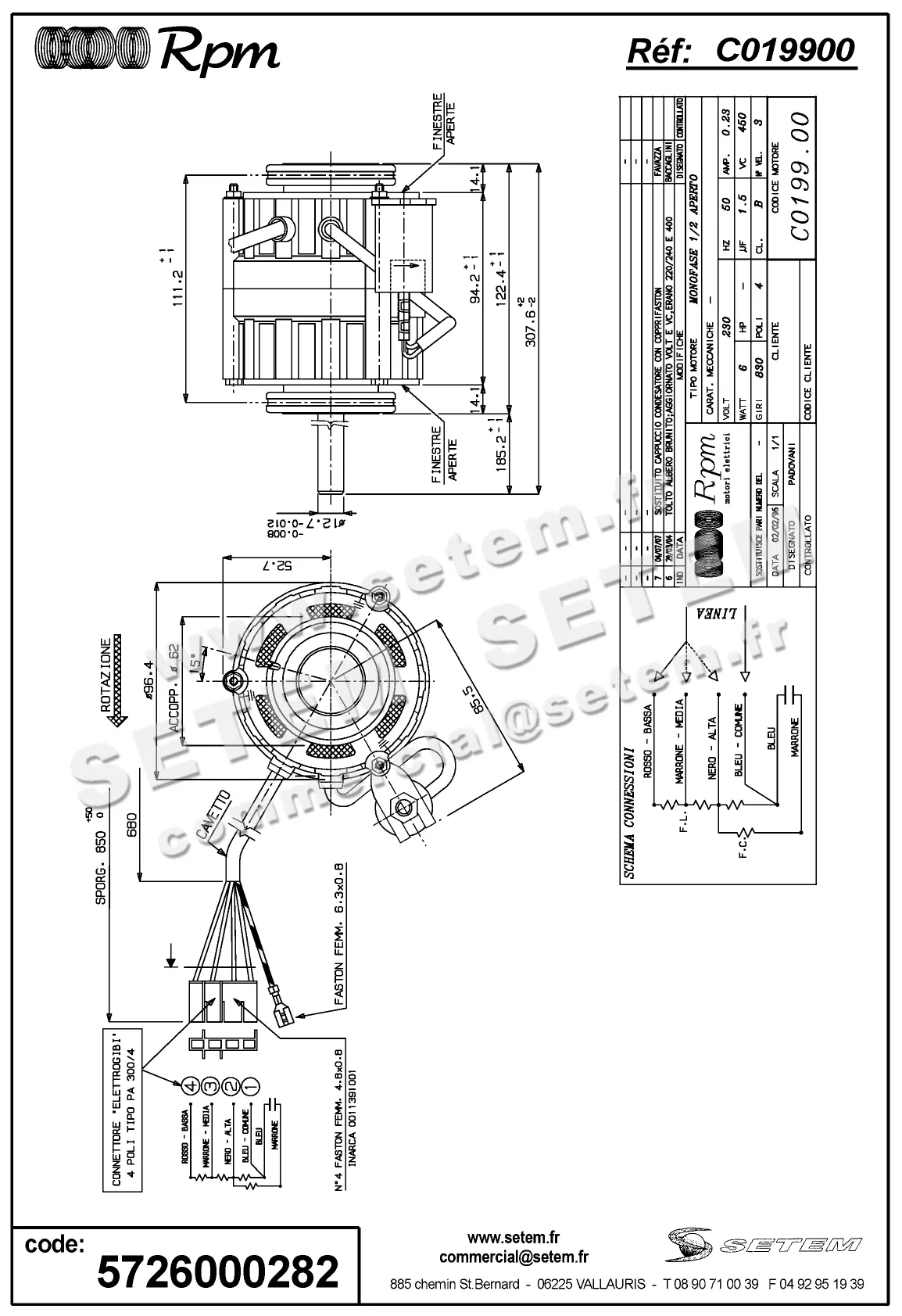 5726000282-MOTEUR RPM C019900 "6549910" 2