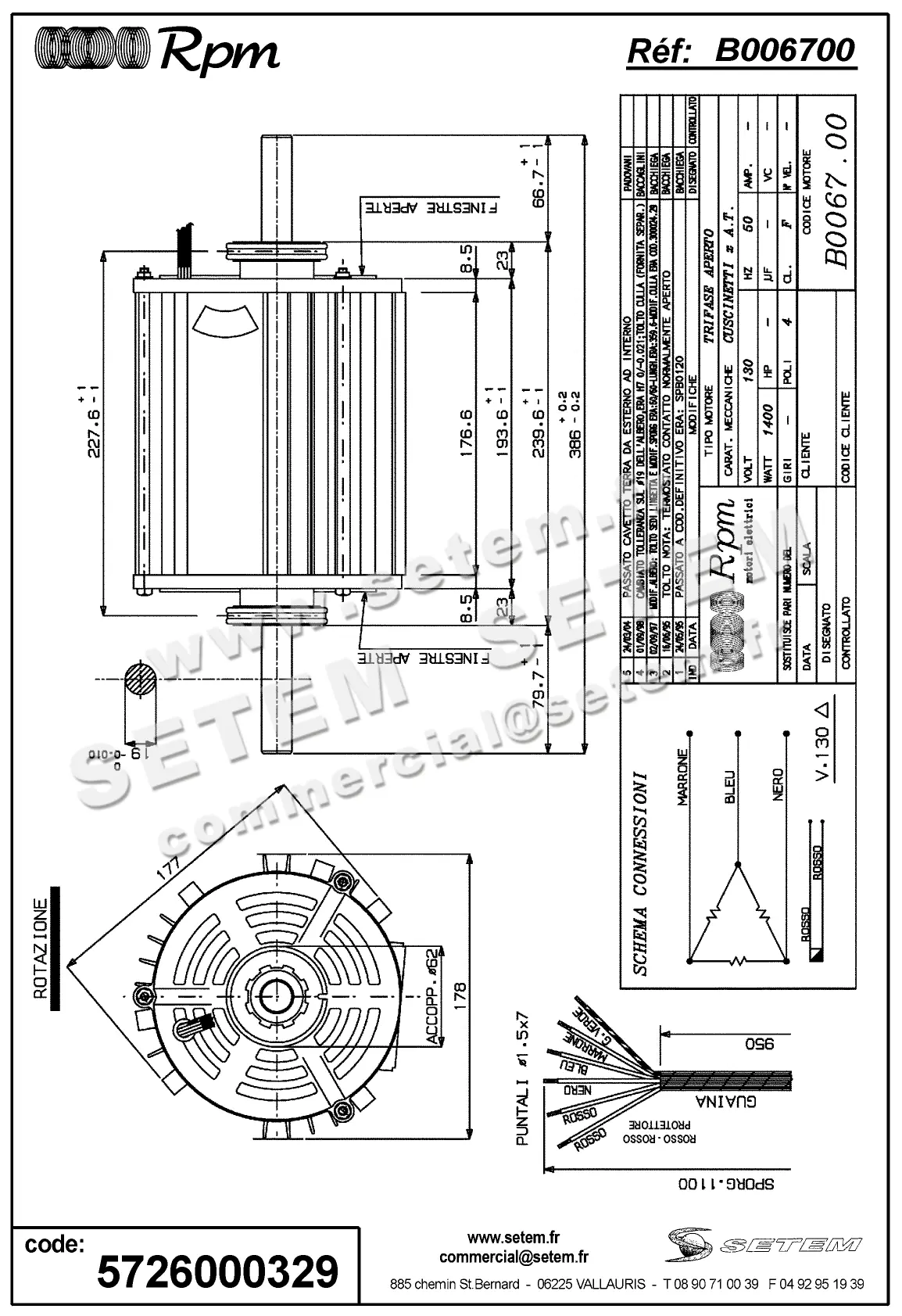 5726000329-MOTEUR RPM B006700