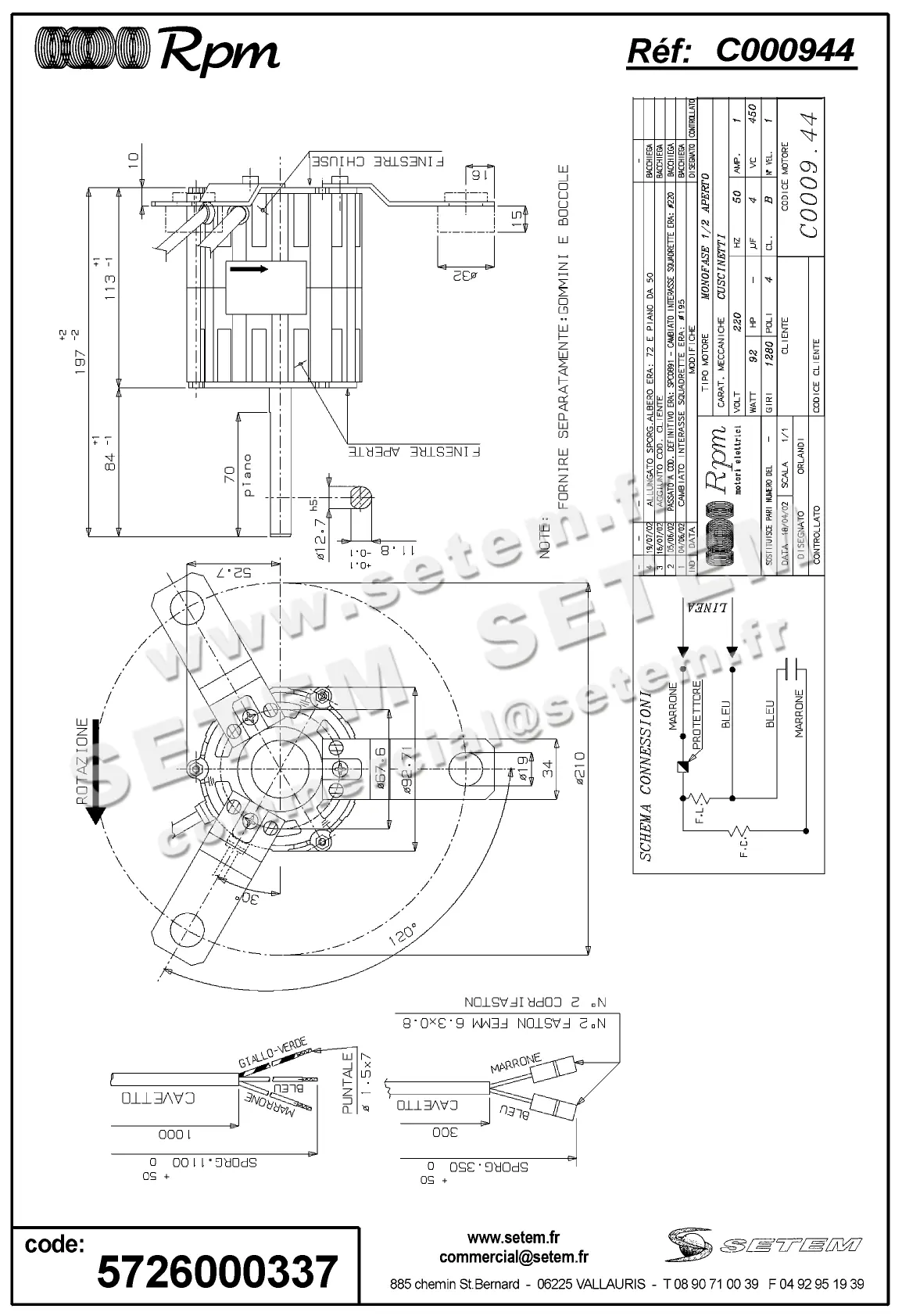 5726000337-MOTEUR RPM C000944 "130040" 2