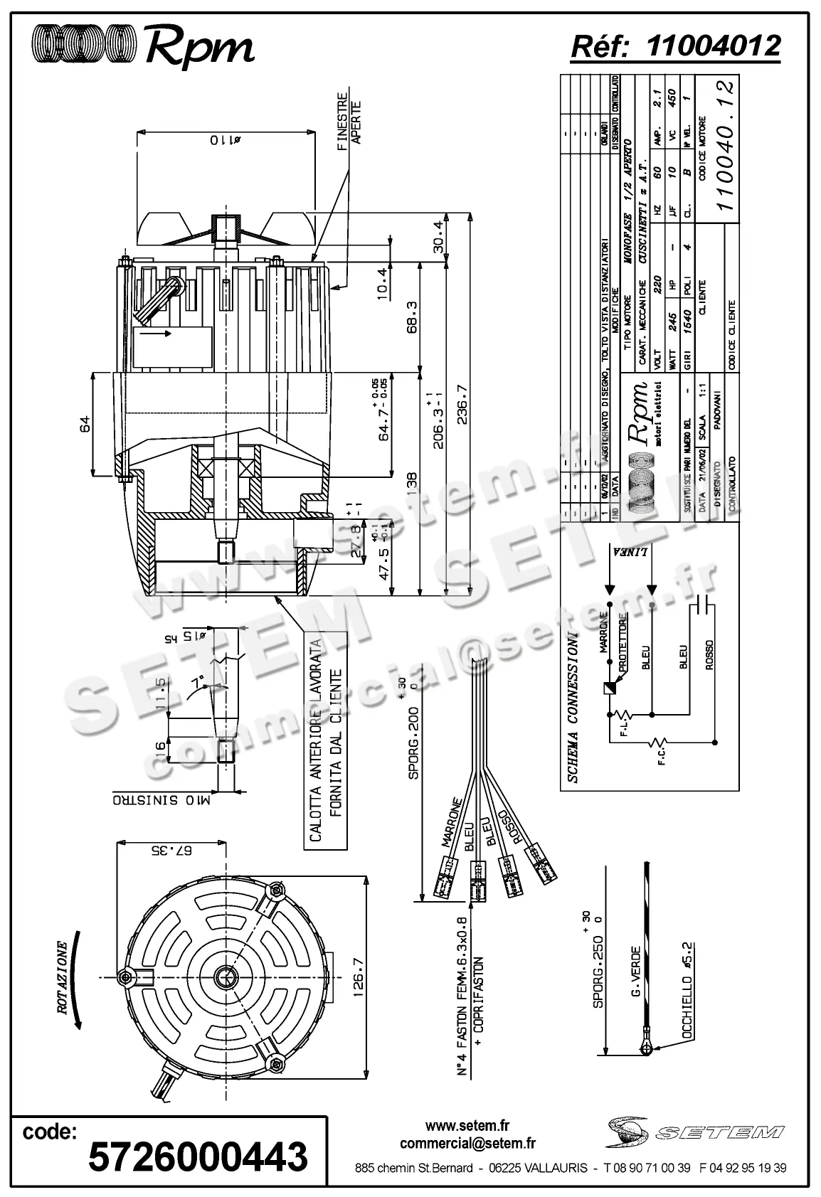 5726000443-MOTEUR RPM 11004012