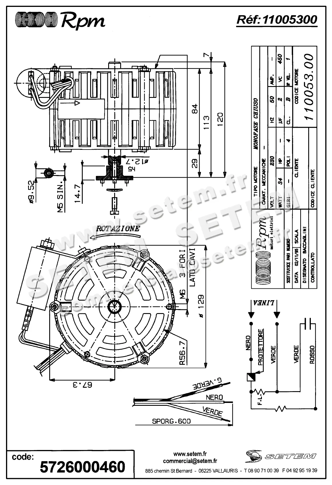 5726000460-MOTEUR RPM 11005300 2