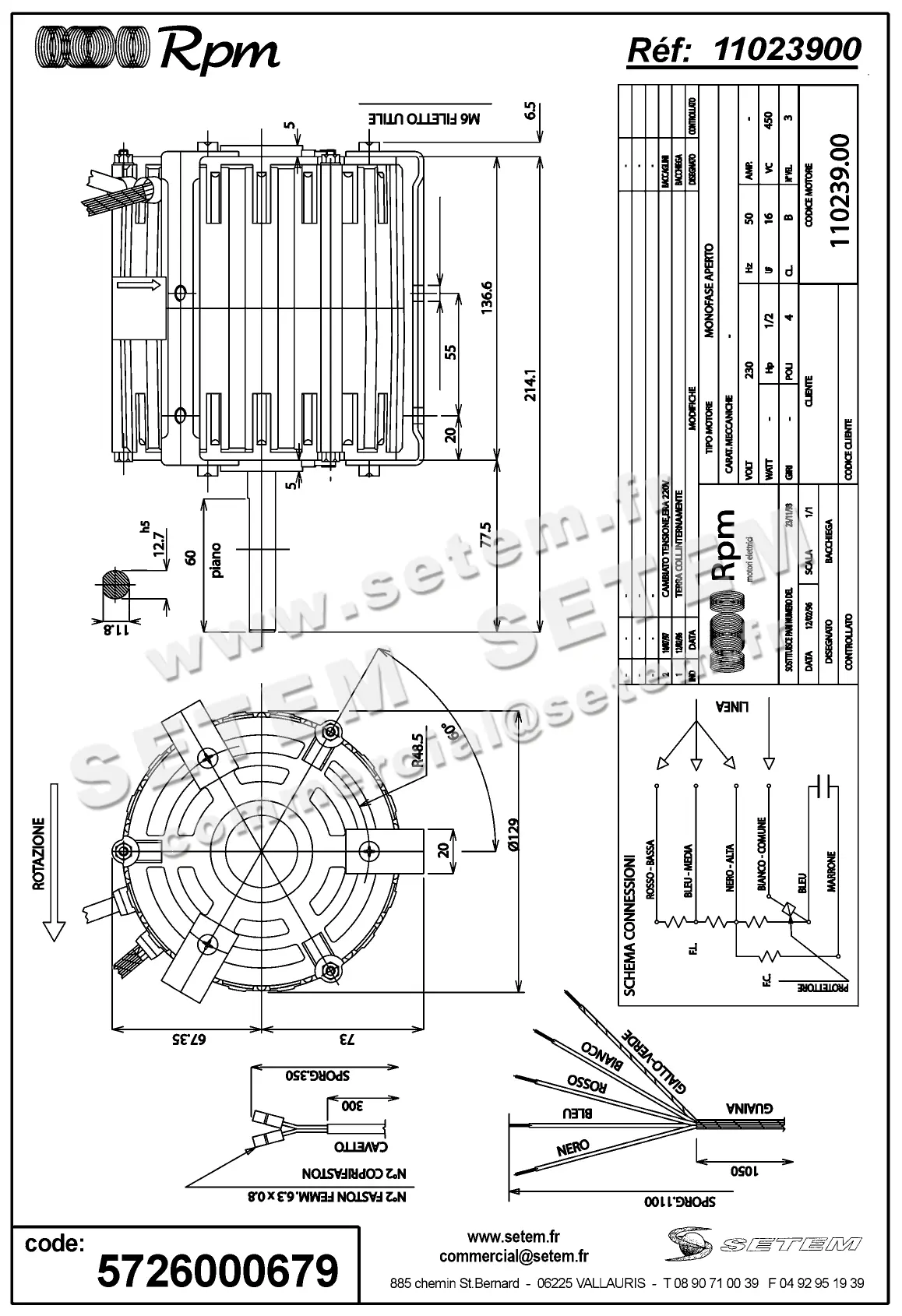 5726000679-MOTEUR RPM 11023900 "PB022771" 2