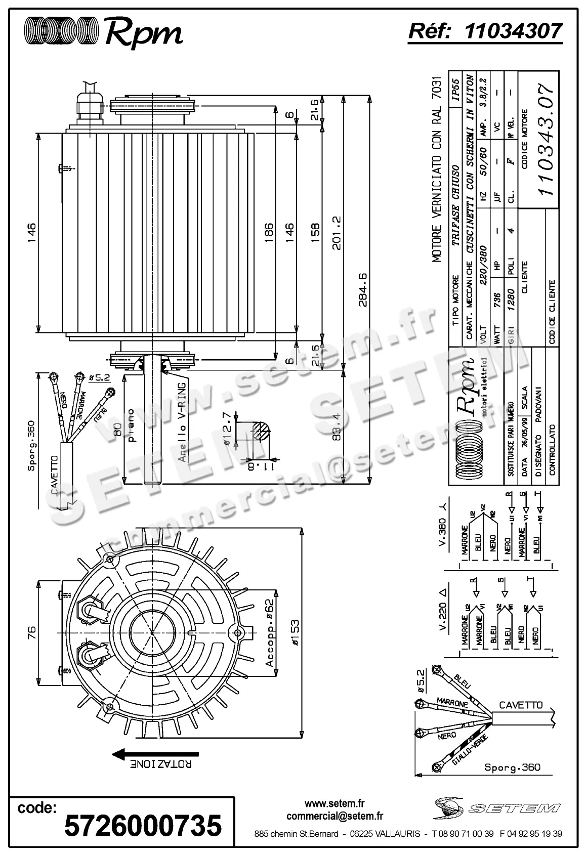 5726000735-MOTEUR RPM 11034307 2