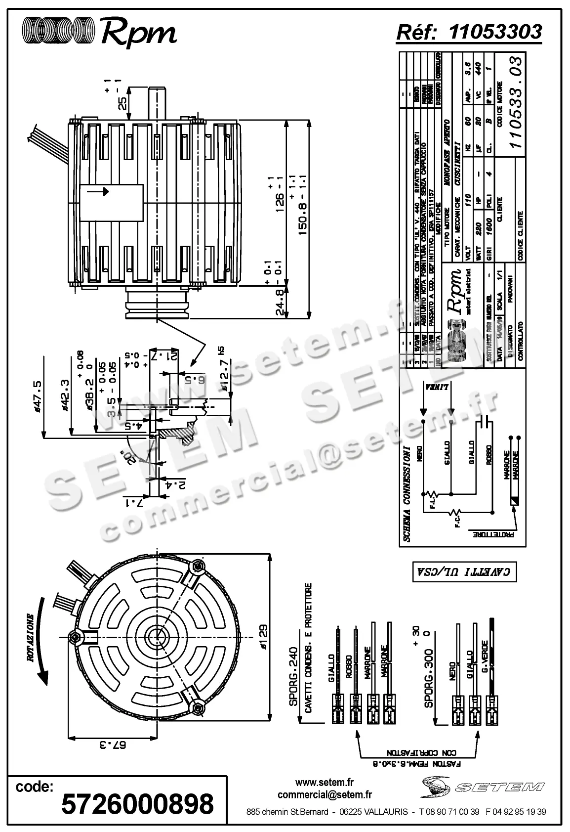 5726000898-MOTEUR RPM 11053303