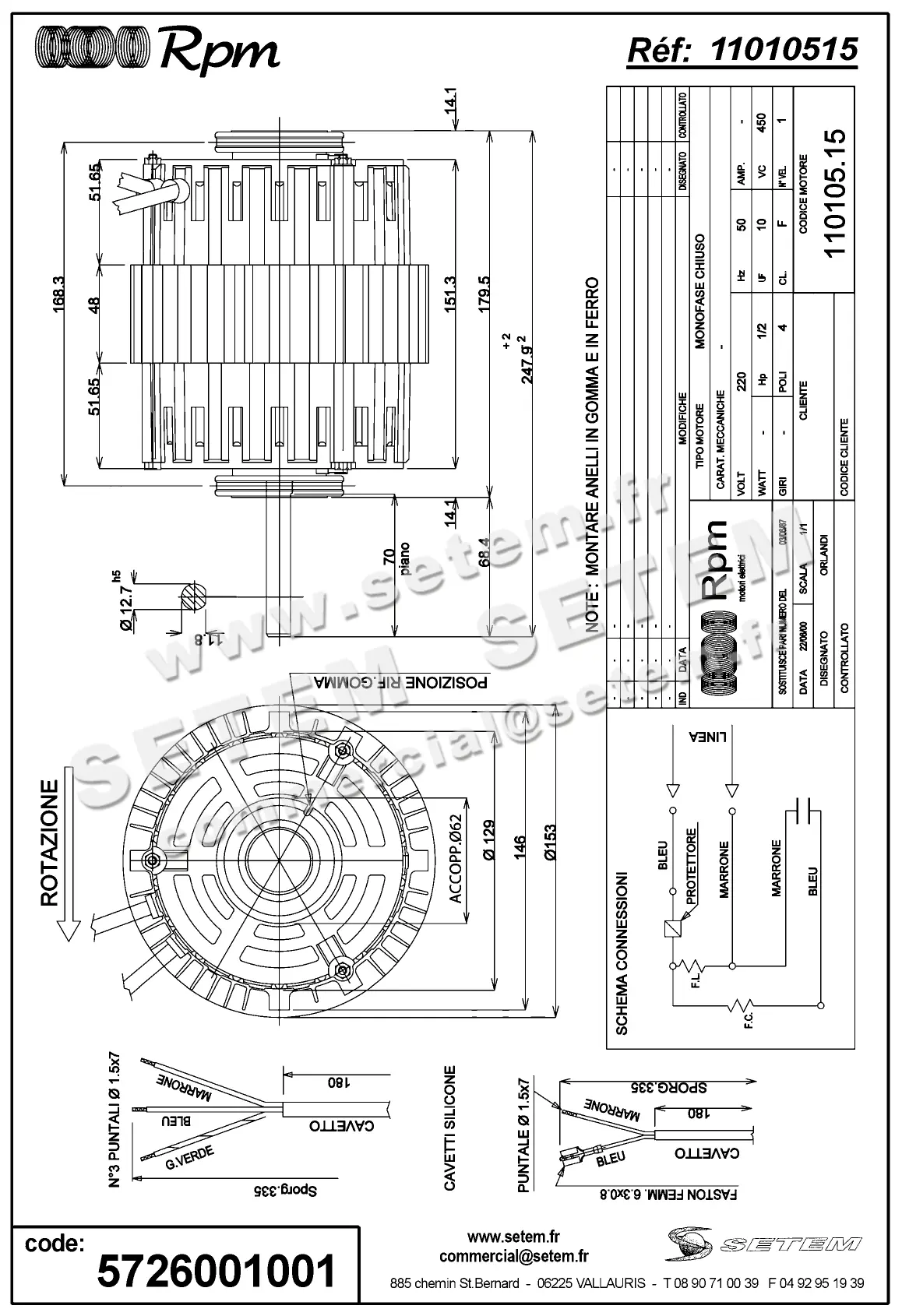 5726001001-MOTEUR RPM 11010515 2