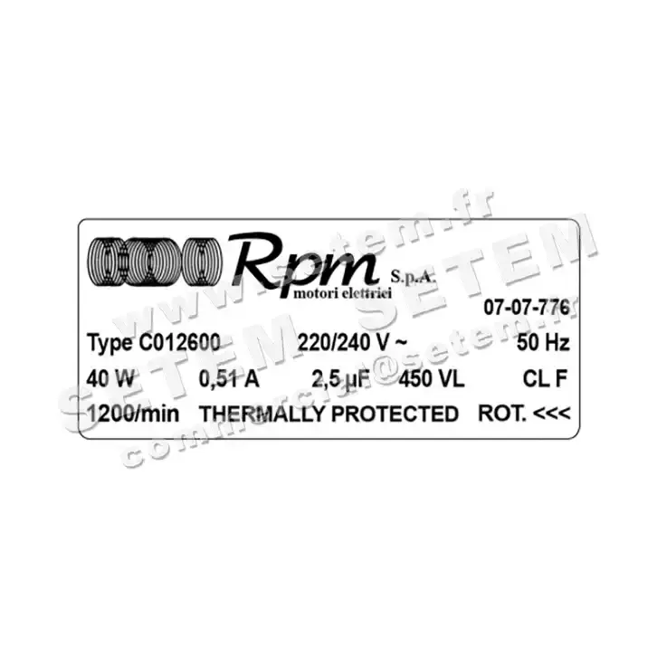 5726001021-MOTEUR RPM C012600 3