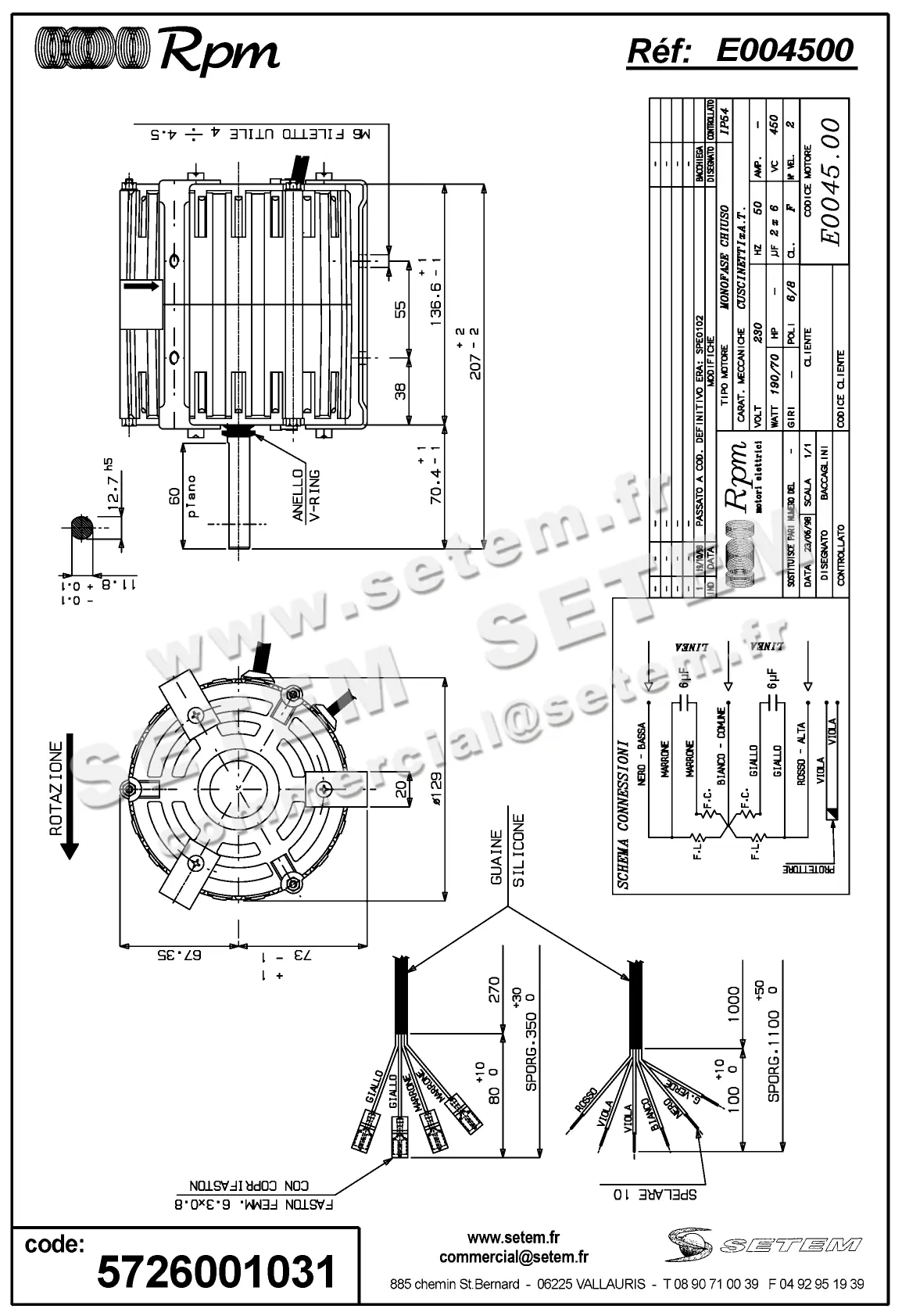 5726001031-MOTEUR RPM E004500 2