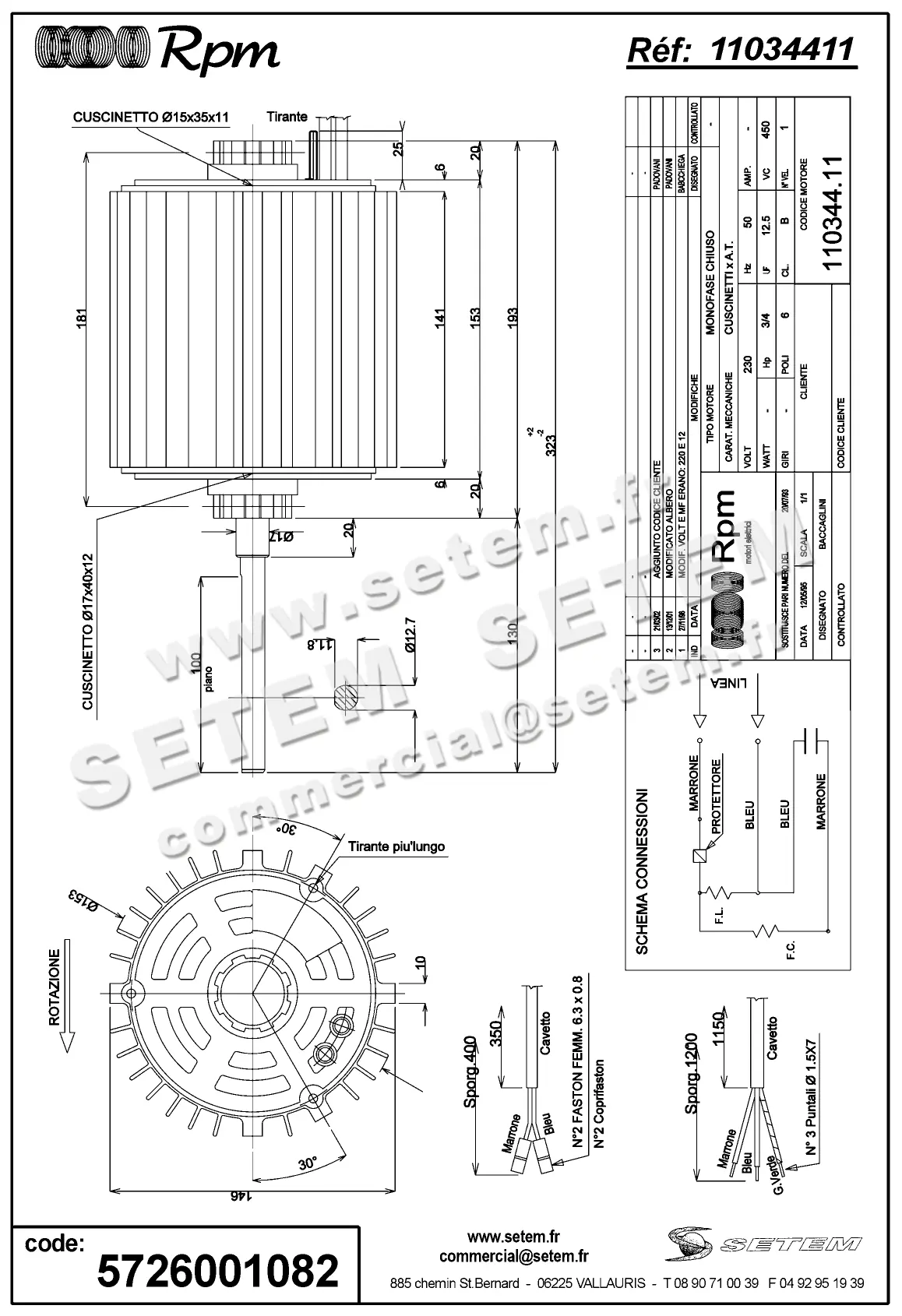 5726001082-MOTEUR RPM 11034411 "135004" 2