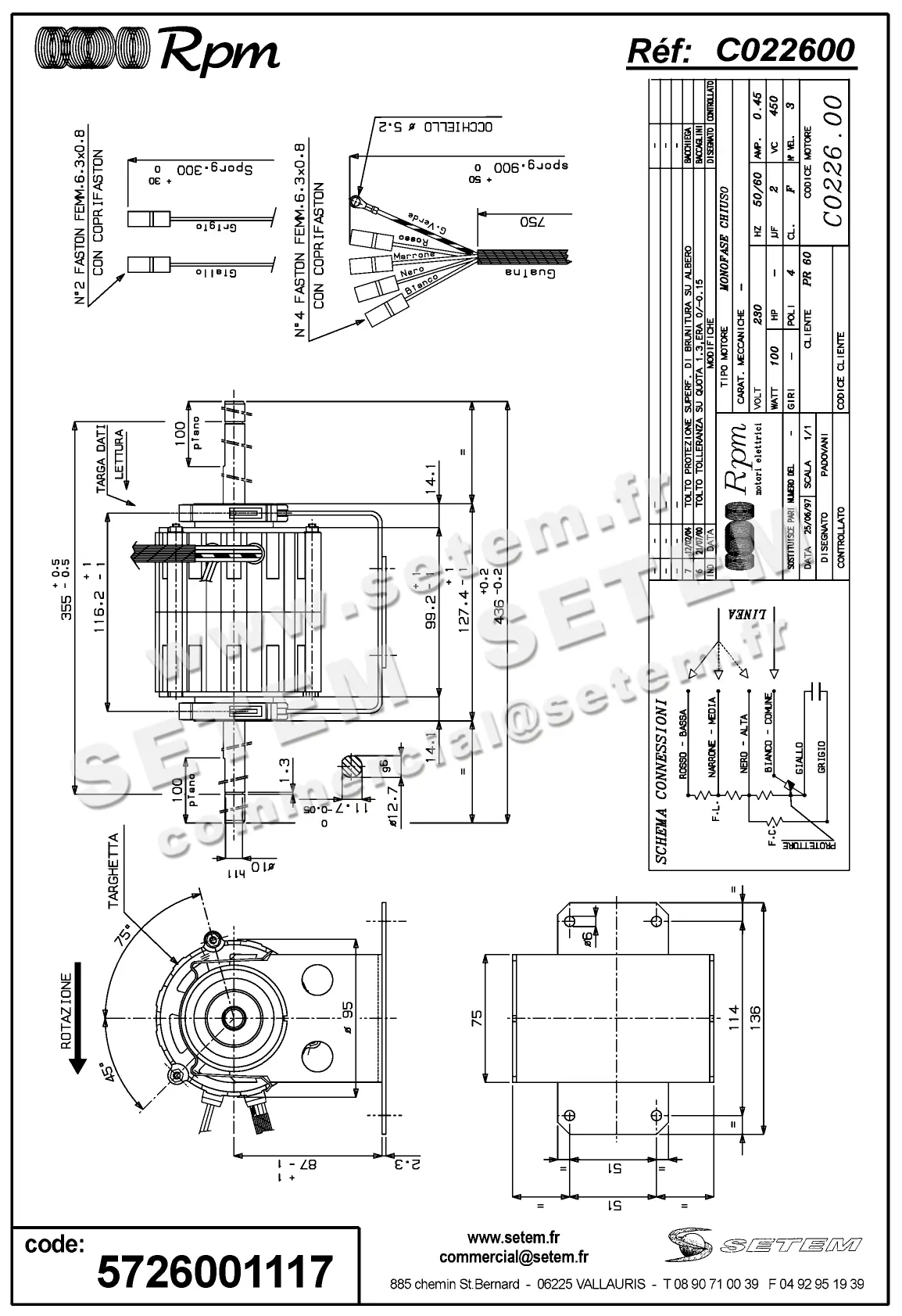 5726001117-MOTEUR RPM C022600