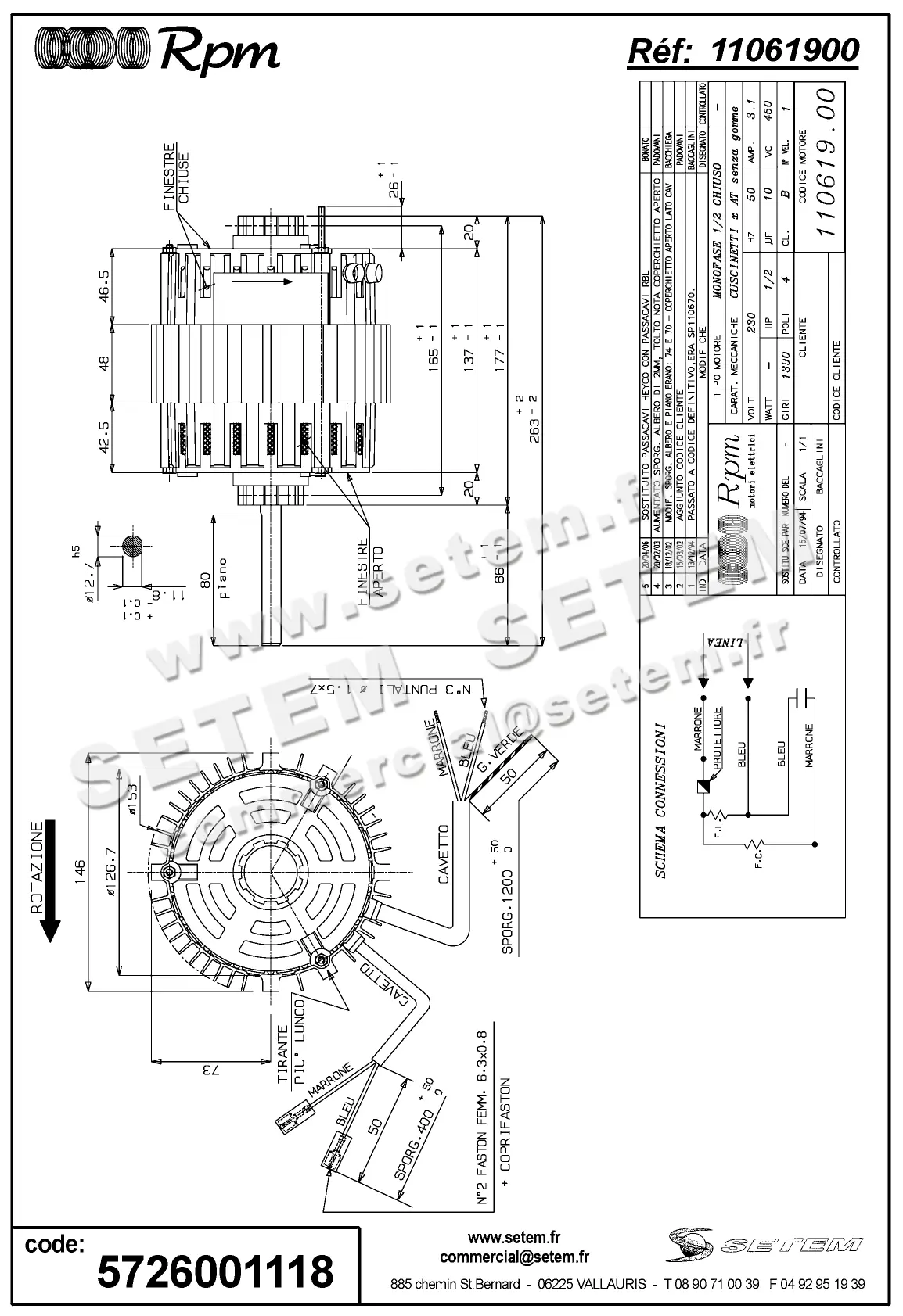 5726001118-MOTEUR RPM 11061900 "130002" 2