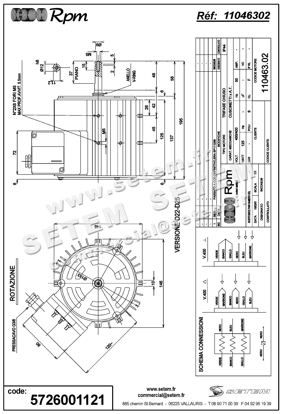 5726001121-MOTEUR RPM 11046302 2