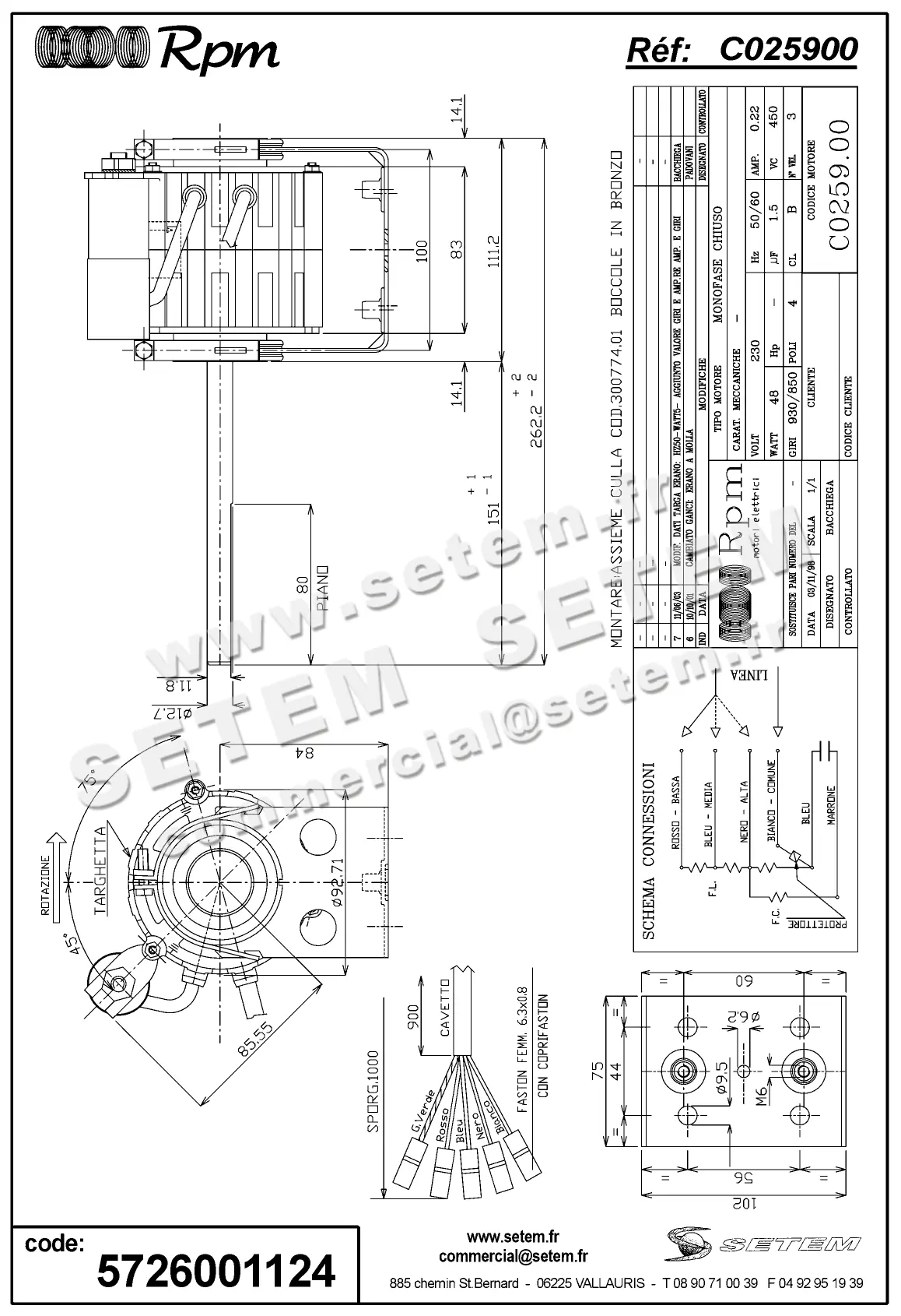 5726001124-MOTEUR RPM C025900 2