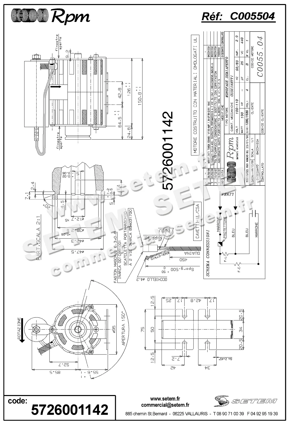 5726001142-MOTEUR RPM C005504