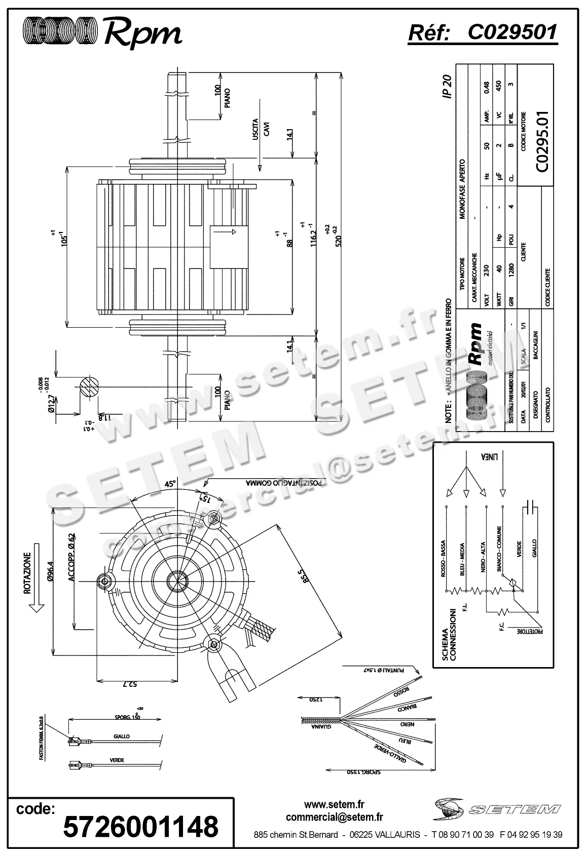 5726001148-MOTEUR RPM C029501 2