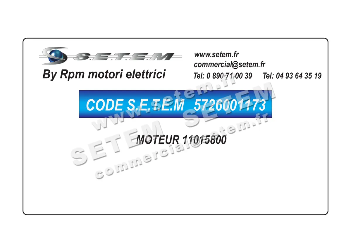 5726001173-MOTEUR RPM 11015800 2