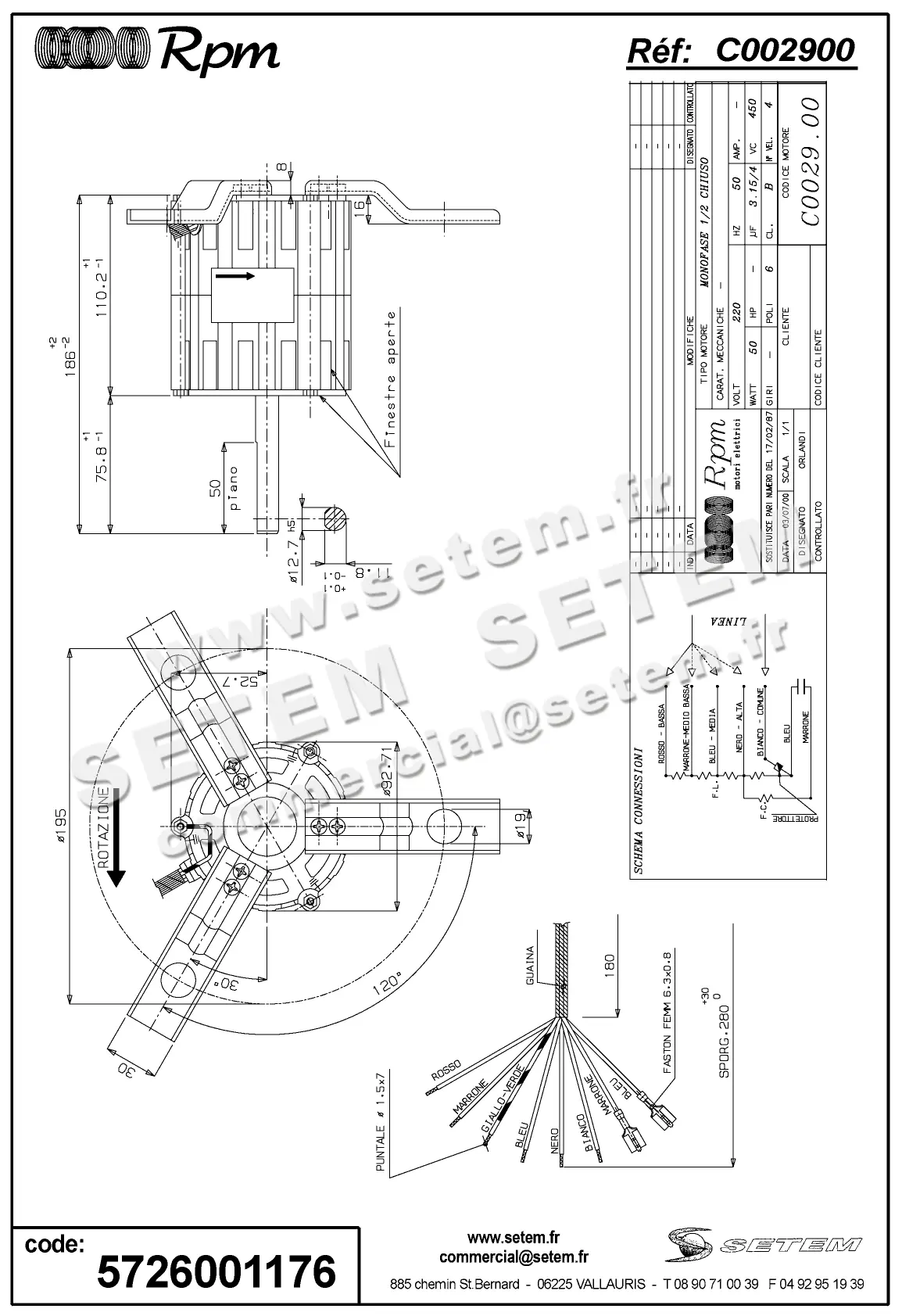 5726001176-MOTEUR RPM C002900