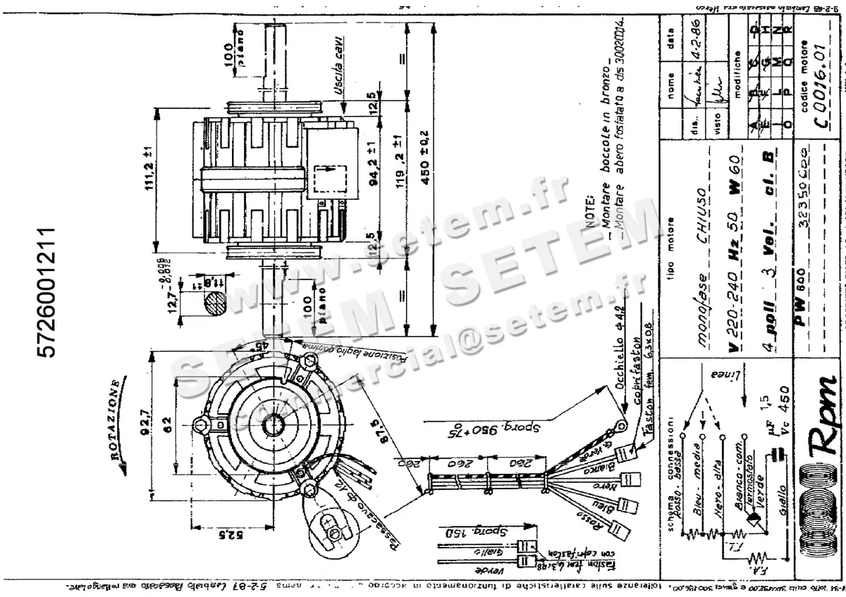 5726001211-MOTEUR RPM C001601