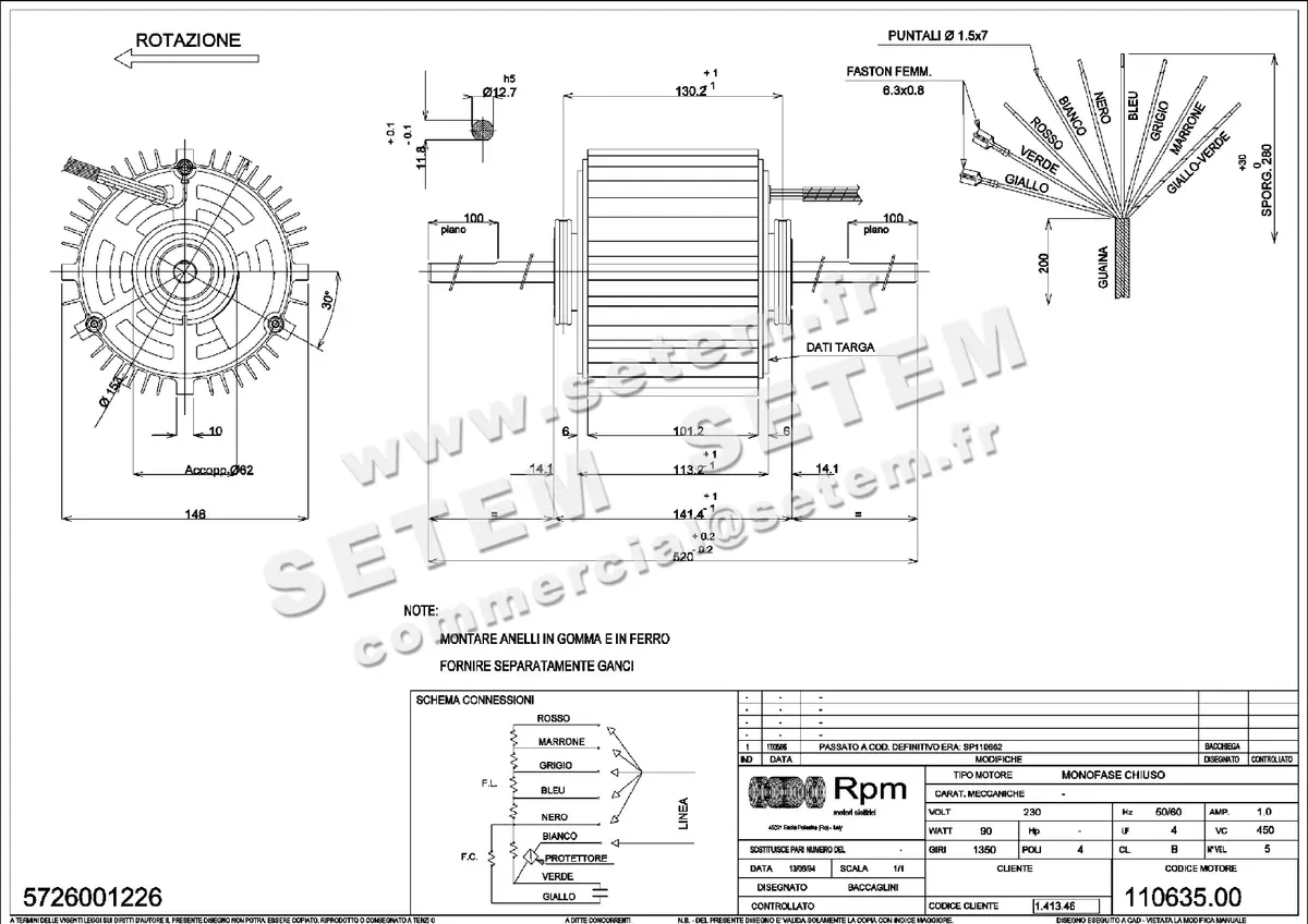 5726001226-MOTEUR RPM 11063500