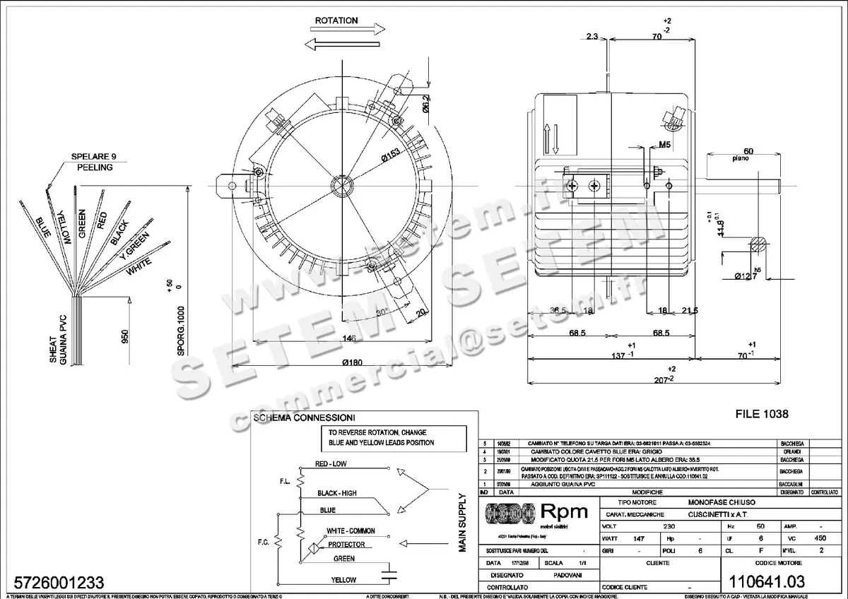 5726001233-MOTEUR RPM 11064103