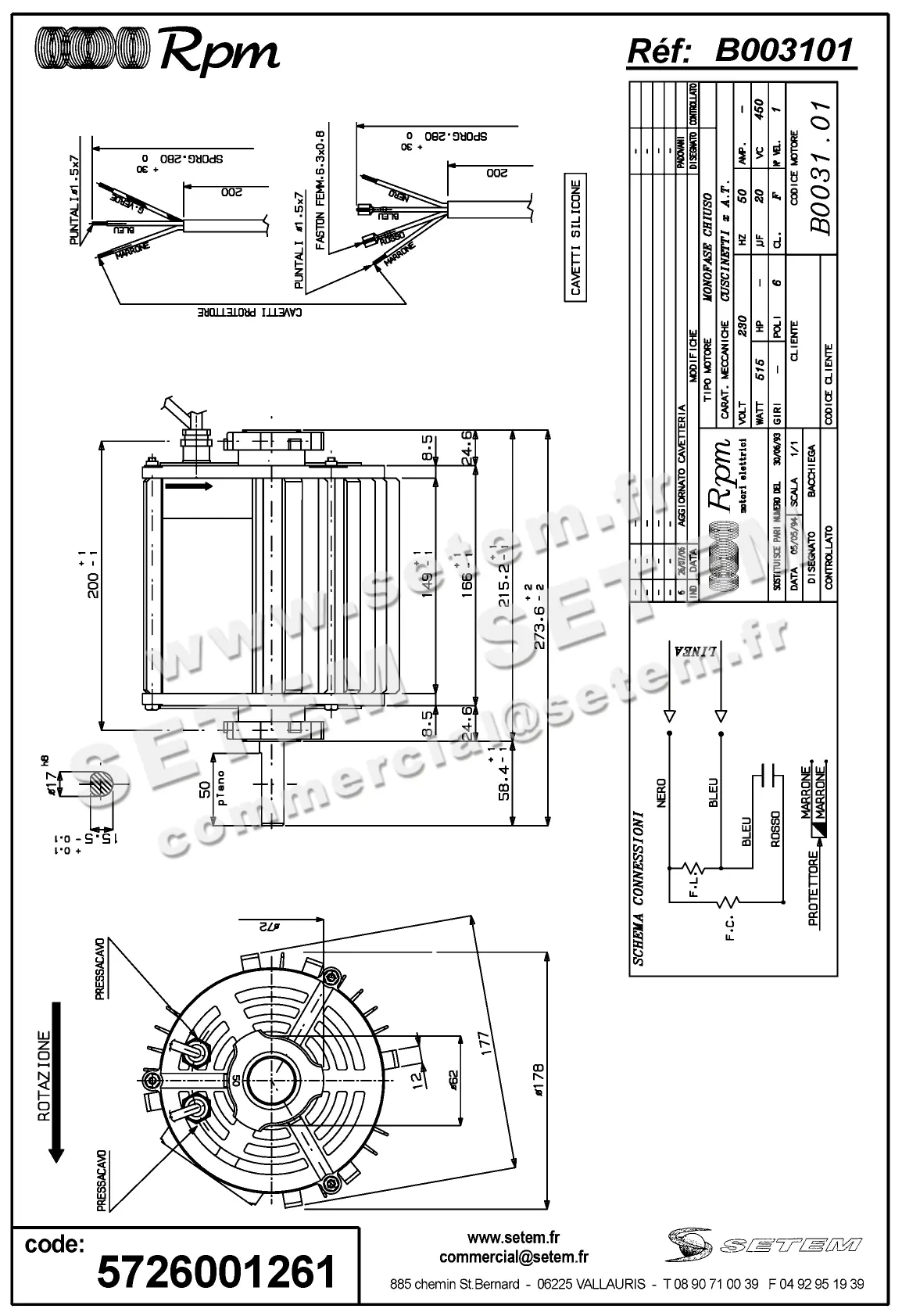 5726001261-MOTEUR RPM B003101 2