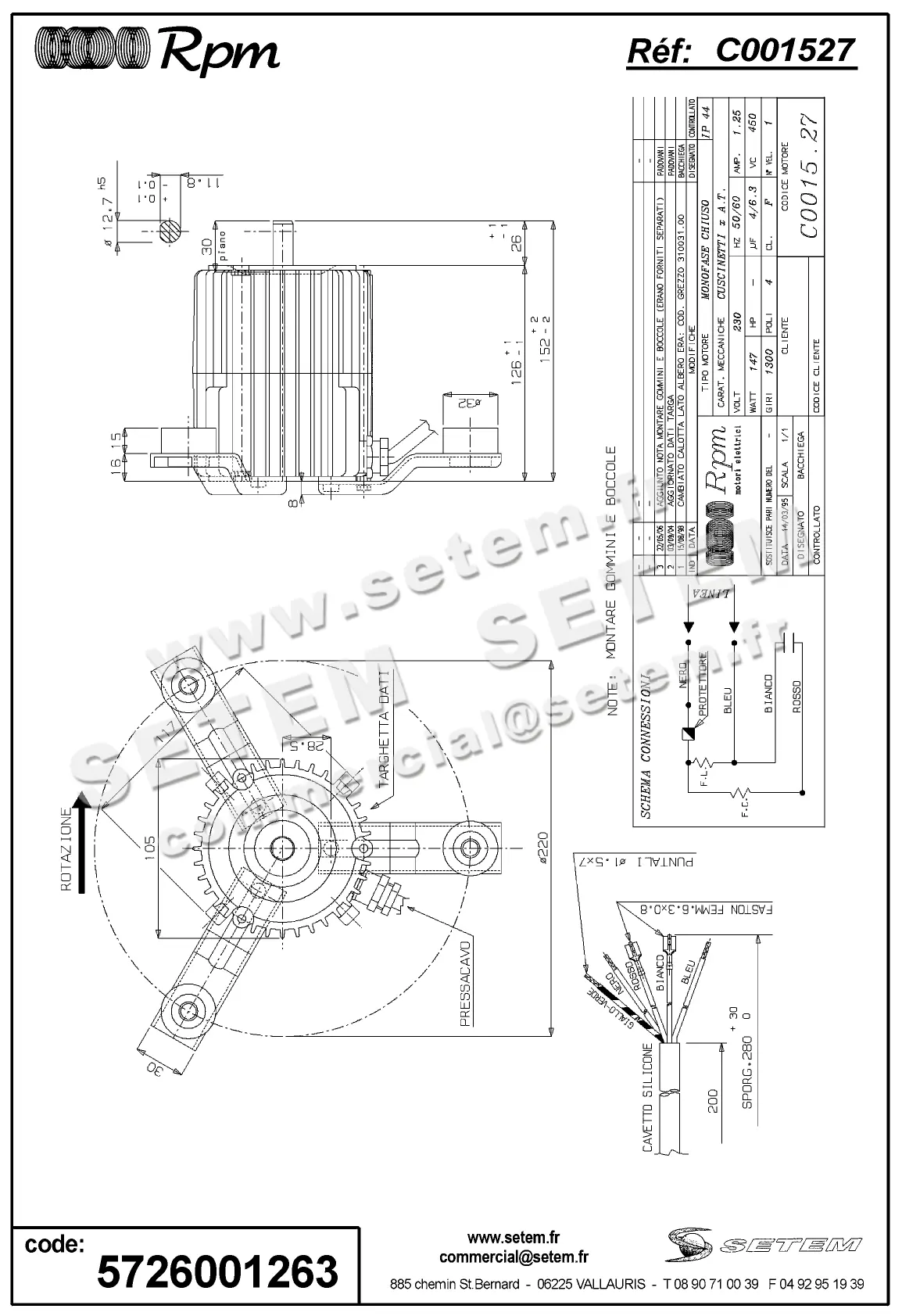 5726001263-MOTEUR RPM C001527
